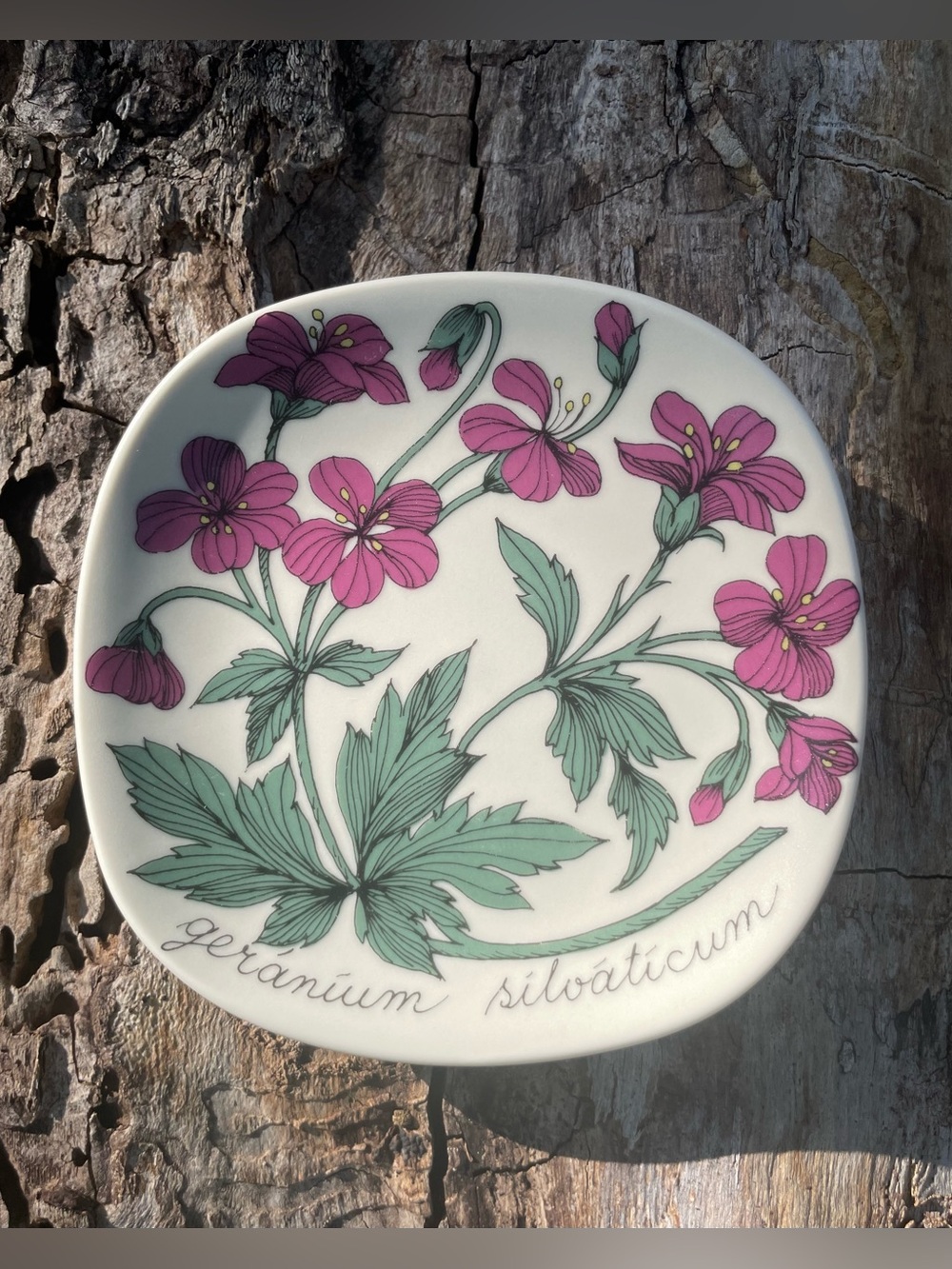 Arabia Finland Floral Geranium Trinket Dish